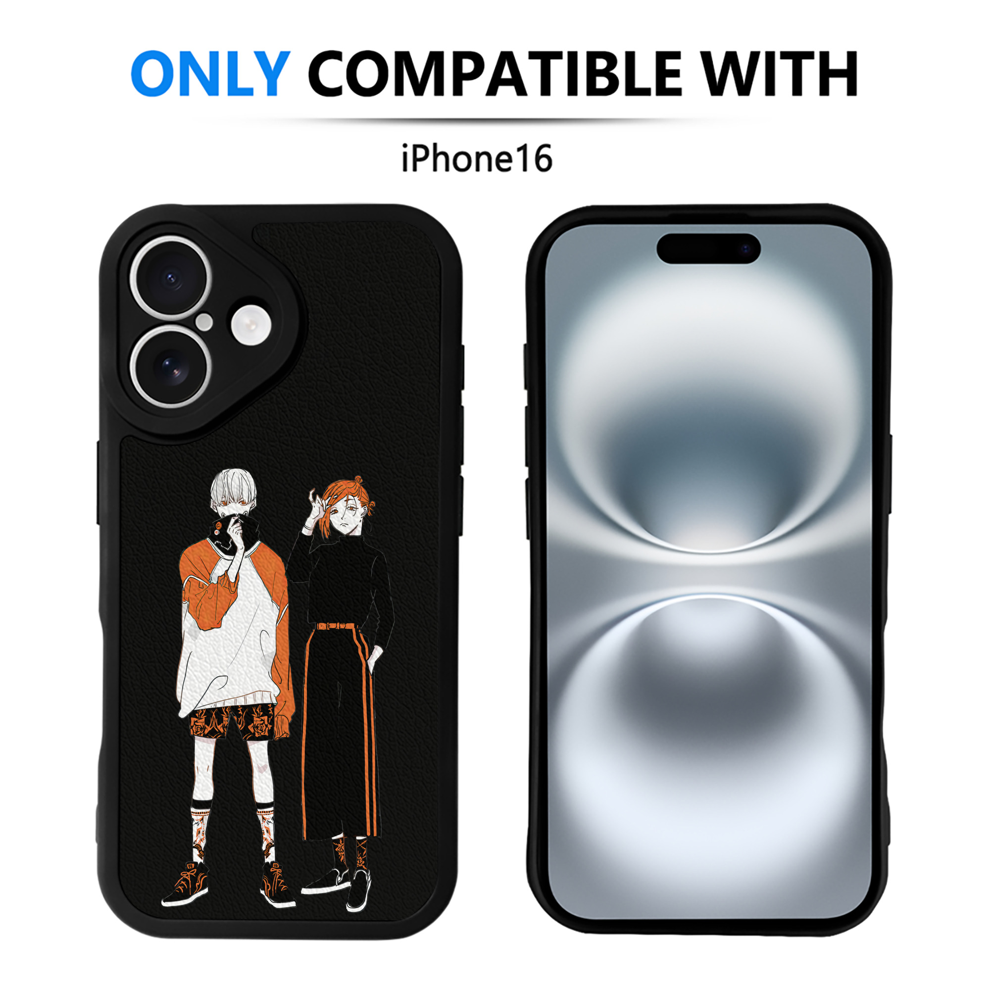 （画像用） 呪術廻戦 Jujutsu Kaisen 【iPhone 16シリーズ対応】シリコンスマホケース（レザー調） 材質：シリコン